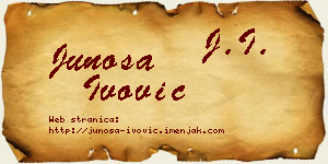 Junoša Ivović vizit kartica